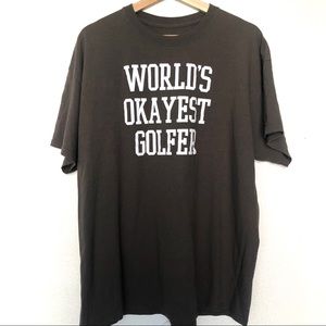 World's Okayest Golfer Comedy Sports Dad Shirt